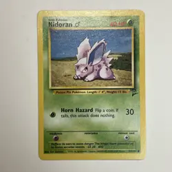 Nidoran M 83/130 Pokemon Base Set 2 Unlimited Vintage LP - Image 1