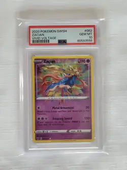 🔥 Pokemon TCG 🔥 Zacian 082/185 - SWSH Vivid Voltage - PSA 10 / GEM MT ✈🚀 - Image 3