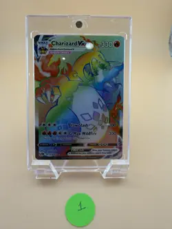 Pokemon TCG: Charizard VMAX Rainbow Champion's Path 074/073 Holo Secret Rare NM - Image 1