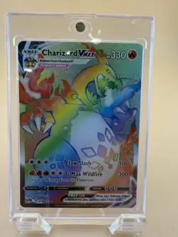 Pokemon TCG: Charizard VMAX Rainbow Champion's Path 074/073 Holo Secret Rare NM - Image 2