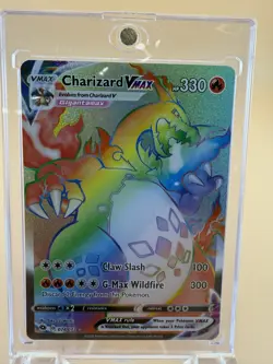 Pokemon TCG: Charizard VMAX Rainbow Champion's Path 074/073 Holo Secret Rare NM - Image 3