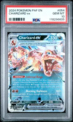 2024 POKEMON PAF EN-PALDEAN FATES #054 CHARIZARD EX PSA 10 - Image 1