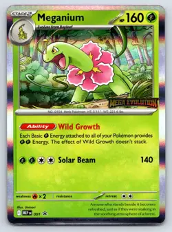 Meganium - Promo Pokemon ME: Mega Evolution Promo 001 NM - Image 1