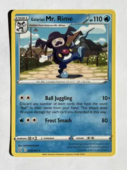 Pokemon TCG Galarian Mr. Rime Sword & Shield - Battle Styles 035/163 Regular... - Image 1