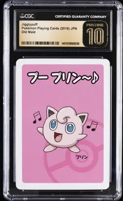 2019 POKEMON PLAYING CARDS OLD MAID - JPN JIGGLYPUFF CGC 10 PRISTINE - Image 1