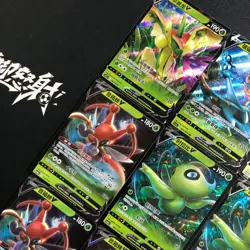 pokemon Chinese RR Holo Celebi V Kricketune and more lot*9 cards - Image 3