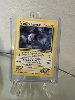 Pokemon TCG Lt. Surge's Magnemite Card 50/132 Regular Gym Challenge LP - Image 1