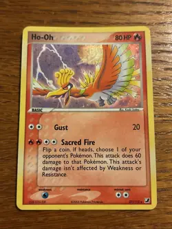 Pokemon TCG Ho-Oh Unseen Forces 2005 Card 22/115 MP Condition - Image 1