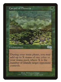Carpet of Flowers MTG Urza's Saga Uncommon LP Lightly Played Single Card - Image 1