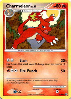 Charmeleon 35/99 - Platinum Arceus - Pokemon Trading Card 2009 - Image 1