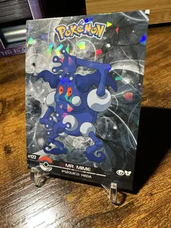 2025 Pokemon Crystal Card Collection Black Dark Edition #122 Mr. Mime Holo - Image 2