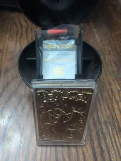 23K Gold Plated CHARIZARD Trading Card 1999 Burger King Pokemon Ball , NO BOX - Image 1
