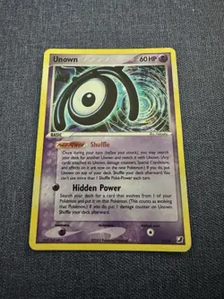 Pokemon Unown M EX TCG Holo Rare Card M/28 Unseen Forces - Image 1