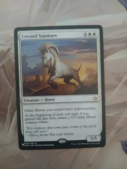 Magic The Gathering Crested Sunmare The List NM White - Image 1
