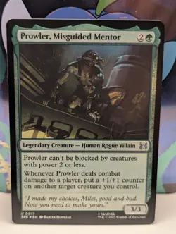 MTG Magic The Gathering Spider-Man FOIL U 0017 Prowler, Misguided Mentor - NM - Image 1