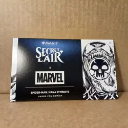 MTG Secret Lair X Marvel Spider-Man: Mana Symbiote Raised Foil In Hand Sealed - Image 1