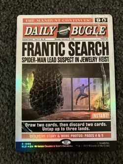 Magic MTG - Frantic Search (1996) (Rainbow Foil) - Spider-Man Secret Lair - Image 1