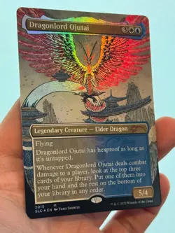 1X FOIL Dragonlord Ojutai BORDERLESS MINT MTG Magic Secret Lair 30th Dragon EDH - Image 1