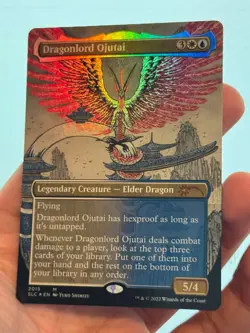 1X FOIL Dragonlord Ojutai BORDERLESS MINT MTG Magic Secret Lair 30th Dragon EDH - Image 2