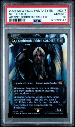 2025 #0317 SEPHIROTH, FABLED SOLDIER/SEPHIROTH, ONE-WINGED ANGEL PSA 10 - Image 1