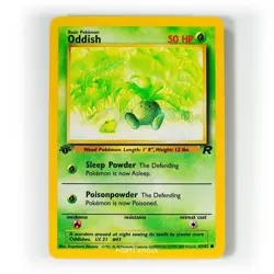 Pokemon - Oddish - 1st Edition - Non Holo - 63/82 - Team Rocket - Common - Image 1
