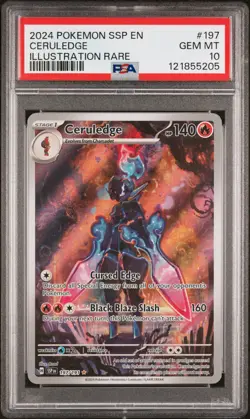 Pokemon Ceruledge 197/191 Illustration Rare Surging Sparks #197 GEM MINT PSA 10 - Image 1