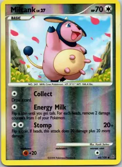 Miltank 44/100 Stormfront TCG Pokemon Card TCG Nintendo Reverse Holo Uncommon Lp - Image 1