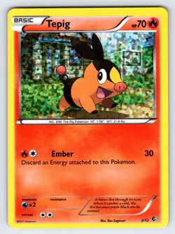 Tepig 3/12 2011 McDonald's Exclusive Promo Pokemon Card Sugimori TCG Holo - Nm - Image 1