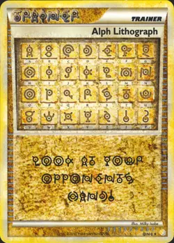 Alph Lithograph ONE Ultra Rare HeartGold SoulSilver Pokemon Card MP - Image 1