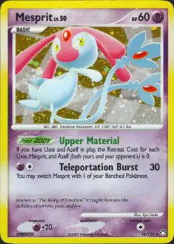 Mesprit 14/123 Holo Rare Mysterious Treasures Pokemon Card LP - Image 1