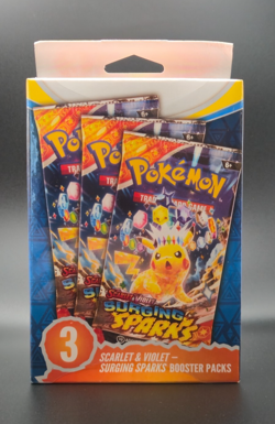 Pokemon TCG - Surging Sparks - 3 Pack Boosters - Factory Sealed - Image 1