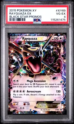 2015 POKEMON BLACK STAR PROMO RAYQUAZA #XY69 PSA 4 EX #115261475 - Image 1