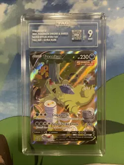 2021 Pokemon TCG SWSH Battle Styles #155 Tyranitar V TAG 9 MINT 155/163 Full Art - Image 1