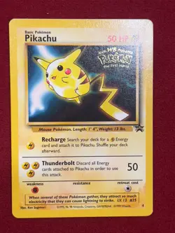 Pokemon TCG - Pikachu Black Star Promo - #4 - 1999 Pokemon First Movie - LP - Image 1