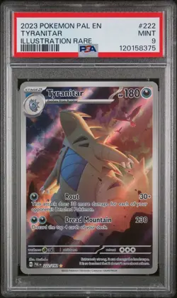 2023 Pokemon Pal En-Paldea Evolved #222 Tyranitar PSA 9 - Image 1
