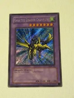 Yu-Gi-OH! SECRET RARE GAIA THE DRAGON CHAMPION LOB-125 VLP - Image 1