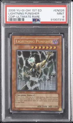 2006 YU-GI-OH! CDIP-CYBERDARK IMPACT #EN026 LIGHTNING PUNISHER PSA 9 - Image 1