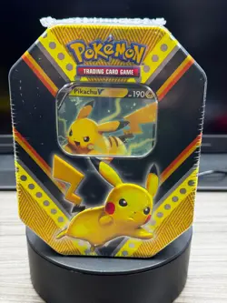 Pokemon Trading Card Game (TCG): Pikachu V Powers Tin - FACTORY SEALED NEW 820650807794 - Image 1