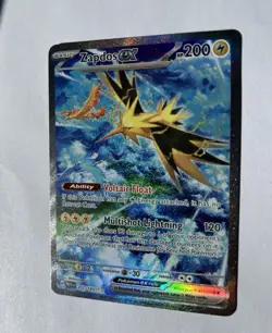 Pokemon TCG Zapdos EX 202/165 Scarlet & Violet 151 Card - Image 2