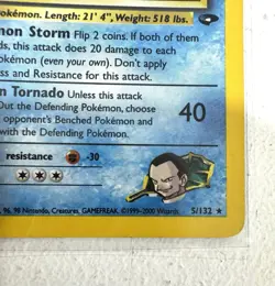 Pokemon Card - Giovanni's Gyarados Gym Challenge 5/132 Holo Rare - Image 3
