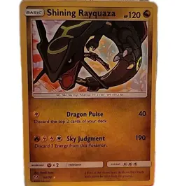 Pokemon TCG Shining Rayquaza Card Shining Legends 56/73 Holo Shiny - Image 1