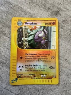 Pokemon Card Donphan Aquapolis Reverse Holo Rare 7/147 - LP - Image 1