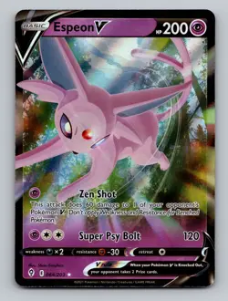 Espeon V 064/203 Holo Rare Evolving Skies Sword & Shield Pokemon Card NM - Image 1