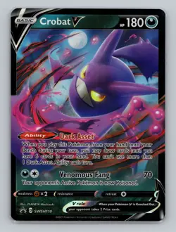 Crobat V SWSH110 Black Star Promo Pokemon Card NM Sword & Shield - Image 1