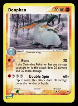 Donphan 17/109 Reverse Holo Rare EX Ruby & Sapphire Pokemon Card - Image 1