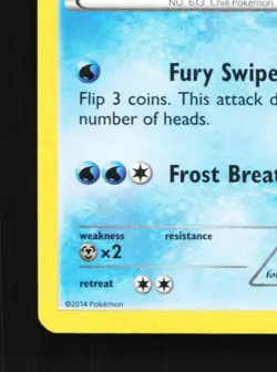Cubchoo 21/111 LP Furious Fists English Pokemon Card TCG - Image 2