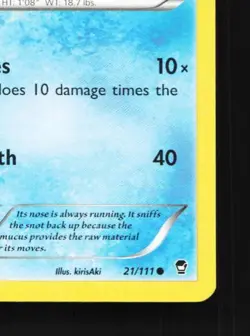 Cubchoo 21/111 LP Furious Fists English Pokemon Card TCG - Image 3
