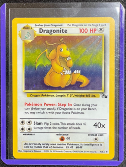 Pokemon Card - Dragonite 4/62 Fossil Holo Rare 1999 - Image 1