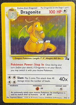 Pokemon Card - Dragonite 4/62 Fossil Holo Rare 1999 - Image 2