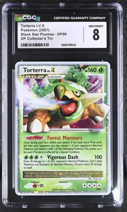 CGC 8 Torterra LV.X 2007 Black Star Promos DP09 Holo Pokemon Card - Image 1